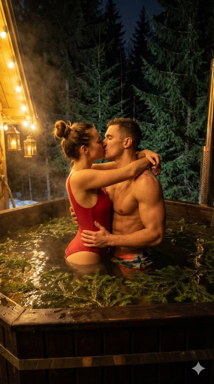 Молодая пара в купели